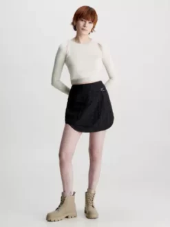 Calvin Klein Haut Slim Ajouré à Manches Longues 12 Calvin Klein Haut Slim Ajouré à Manches Longues -Pas Cher Calvin Klein Magasin J20J221424 ACF alternate4