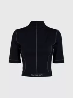 Calvin Klein Haut Slim élastique Ajouré -Pas Cher Calvin Klein Magasin J20J221425 BEH alternate5