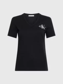 Calvin Klein T-shirt Avec Monogramme Et Col En V 13 Calvin Klein T-shirt Avec Monogramme Et Col En V -Pas Cher Calvin Klein Magasin J20J221429 BEH alternate5