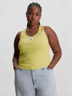 Calvin Klein Débardeur Double épaisseur Côtelé -Pas Cher Calvin Klein Magasin J20J221430 KCQ alternate1