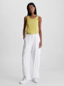 Calvin Klein Débardeur Double épaisseur Côtelé -Pas Cher Calvin Klein Magasin J20J221430 KCQ alternate4