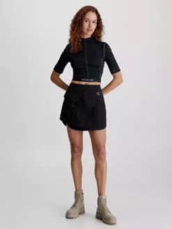 Calvin Klein Mini-jupe Portefeuille Utilitaire -Pas Cher Calvin Klein Magasin J20J221433 BEH alternate3