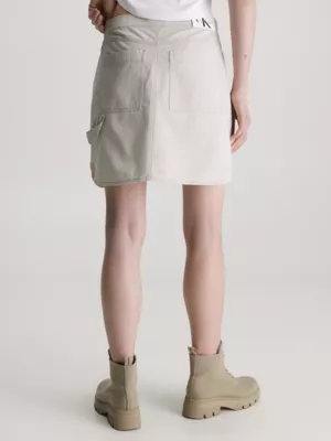 Calvin Klein Jupe Portefeuille Utilitaire En Toile De Coton 4 Calvin Klein Jupe Portefeuille Utilitaire En Toile De Coton – Image 2