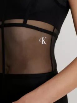 Calvin Klein Robe-débardeur Double épaisseur En Maille -Pas Cher Calvin Klein Magasin J20J221463 BEH alternate4