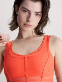 Calvin Klein Robe-débardeur Double épaisseur En Maille -Pas Cher Calvin Klein Magasin J20J221463 SDD alternate3