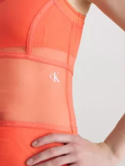 Calvin Klein Robe-débardeur Double épaisseur En Maille -Pas Cher Calvin Klein Magasin J20J221463 SDD alternate4