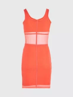 Calvin Klein Robe-débardeur Double épaisseur En Maille -Pas Cher Calvin Klein Magasin J20J221463 SDD alternate5