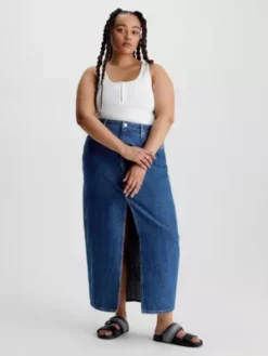 Calvin Klein Débardeur Slim Côtelé En Coton -Pas Cher Calvin Klein Magasin J20J221496 YAF alternate4