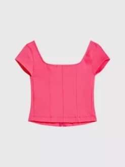 Calvin Klein T-shirt En Coton Avec Fermeture Agrafe -Pas Cher Calvin Klein Magasin J20J221498 TIK alternate6