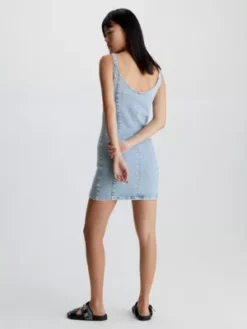 Calvin Klein Mini-robe Zippée En Jean -Pas Cher Calvin Klein Magasin J20J221502 1AA alternate2