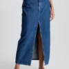 Calvin Klein Jupe Longue Taille Haute En Denim -Pas Cher Calvin Klein Magasin J20J221505 1A4 main