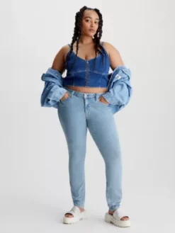 Calvin Klein Jean Skinny Taille Basse -Pas Cher Calvin Klein Magasin J20J221508 1AA alternate4