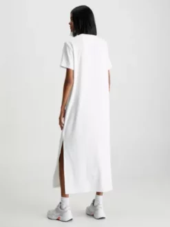 Calvin Klein Robe T-shirt Longue Avec Monogramme -Pas Cher Calvin Klein Magasin J20J221519 YAF alternate2