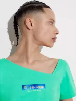 Calvin Klein T-shirt Slim Court - Pride -Pas Cher Calvin Klein Magasin J20J221540 LAY alternate3