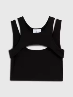 Calvin Klein Débardeur Ajouré Court - Pride -Pas Cher Calvin Klein Magasin J20J221542 BEH alternate6