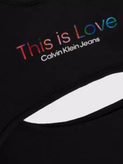 Calvin Klein Débardeur Ajouré Court - Pride -Pas Cher Calvin Klein Magasin J20J221542 BEH alternate8