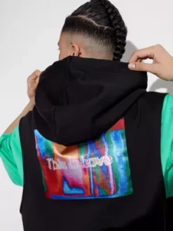 Calvin Klein Sweat-shirt à Capuche Court Sans Manches - Pride -Pas Cher Calvin Klein Magasin J20J221550 BEH alternate3