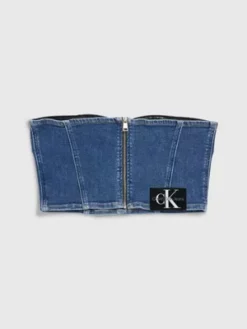 Calvin Klein Bustier En Jean -Pas Cher Calvin Klein Magasin J20J221560 1A4 alternate6