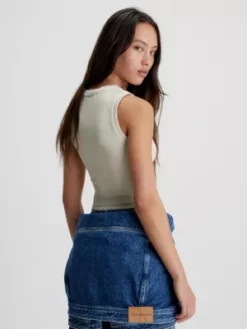 Calvin Klein Débardeur Court Avec Monogramme -Pas Cher Calvin Klein Magasin J20J221564 ACI alternate1