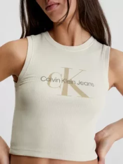 Calvin Klein Débardeur Court Avec Monogramme -Pas Cher Calvin Klein Magasin J20J221564 ACI alternate2