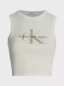 Calvin Klein Débardeur Court Avec Monogramme -Pas Cher Calvin Klein Magasin J20J221564 ACI alternate4