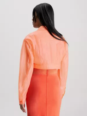 Calvin Klein Veste Courte En Nylon Froissé Transparent 4 Calvin Klein Veste Courte En Nylon Froissé Transparent – Image 2