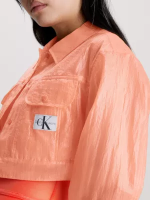 Calvin Klein Veste Courte En Nylon Froissé Transparent 5 Calvin Klein Veste Courte En Nylon Froissé Transparent – Image 3