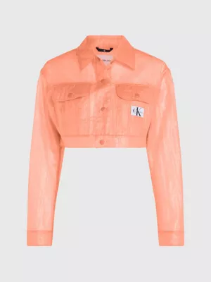 Calvin Klein Veste Courte En Nylon Froissé Transparent 7 Calvin Klein Veste Courte En Nylon Froissé Transparent – Image 5