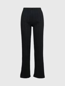 Calvin Klein Pantalon Droit En Jersey Côtelé -Pas Cher Calvin Klein Magasin J20J221597 BEH alternate4