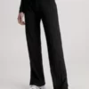 Calvin Klein Pantalon Droit En Jersey Côtelé -Pas Cher Calvin Klein Magasin J20J221597 BEH main
