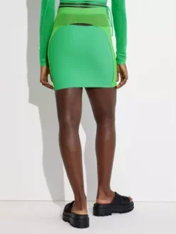 Calvin Klein Mini-jupe En Maille Superposée - Pride -Pas Cher Calvin Klein Magasin J20J221609 L1H alternate2