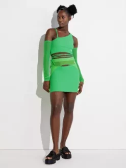 Calvin Klein Mini-jupe En Maille Superposée - Pride -Pas Cher Calvin Klein Magasin J20J221609 L1H alternate4