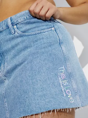 Calvin Klein Micro-mini-jupe En Jean - Pride 6 Calvin Klein Micro-mini-jupe En Jean - Pride – Image 4