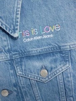 Calvin Klein Veste Courte En Jean - Pride -Pas Cher Calvin Klein Magasin J20J221615 1AA alternate8