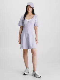 Calvin Klein Robe Patineuse à Boutons