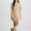 Calvin Klein Robe T-shirt En Coton Teint