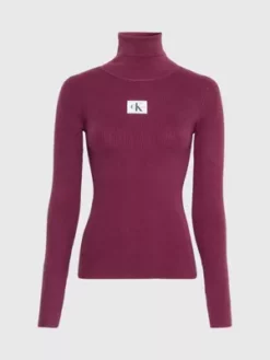 Calvin Klein Pull Slim Côtelé à Col Roulé 13 Calvin Klein Pull Slim Côtelé à Col Roulé -Pas Cher Calvin Klein Magasin J20J221688 VAC alternate5