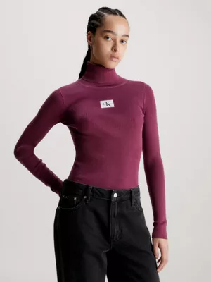 Calvin Klein Pull Slim Côtelé à Col Roulé 3 Calvin Klein Pull Slim Côtelé à Col Roulé