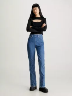Calvin Klein Jean Slim Droit Authentique -Pas Cher Calvin Klein Magasin J20J221767 1A4 alternate4