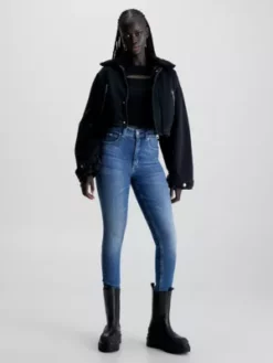 Calvin Klein Jean Super Skinny Taille Haute Longueur Cheville -Pas Cher Calvin Klein Magasin J20J221773 1BJ alternate4