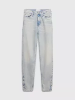 Calvin Klein Jean Mom à Base Boutonnée 13 Calvin Klein Jean Mom à Base Boutonnée -Pas Cher Calvin Klein Magasin J20J221793 1AA alternate5