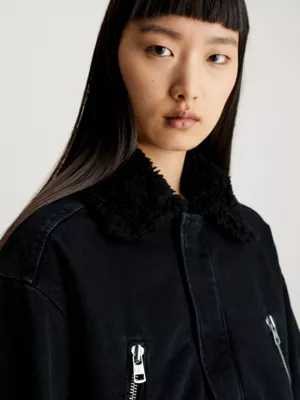 Calvin Klein Veste Courte En Jean Et Sherpa 5 Calvin Klein Veste Courte En Jean Et Sherpa â Image 3