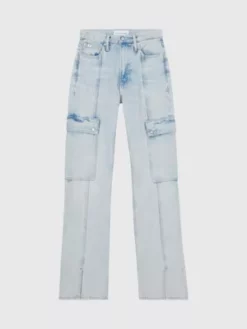 Calvin Klein Jean Cargo Bootcut à Base Fendue -Pas Cher Calvin Klein Magasin J20J221829 1AA alternate4