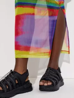 Calvin Klein Robe-débardeur En Maille Multicolore - Pride -Pas Cher Calvin Klein Magasin J20J221841 0KP alternate4