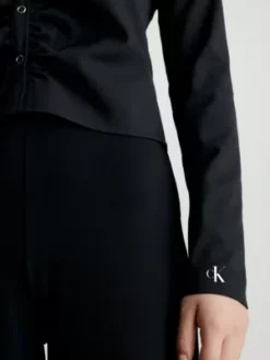 Calvin Klein Chemise Ajustée à Manches Longues 11 Calvin Klein Chemise Ajustée à Manches Longues -Pas Cher Calvin Klein Magasin J20J221867 BEH alternate3