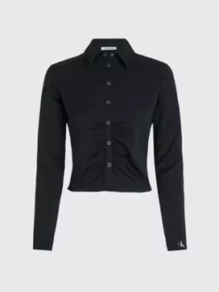 Calvin Klein Chemise Ajustée à Manches Longues 13 Calvin Klein Chemise Ajustée à Manches Longues -Pas Cher Calvin Klein Magasin J20J221867 BEH alternate5