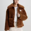 Calvin Klein Veste Relaxed En Sherpa Contrecollé -Pas Cher Calvin Klein Magasin J20J221893 GQM main