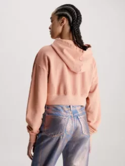 Calvin Klein Sweat-shirt à Capuche Court Avec Monogramme -Pas Cher Calvin Klein Magasin J20J221934 SEC alternate2