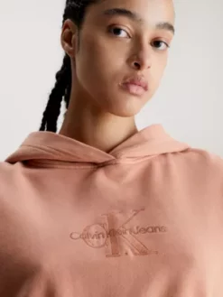 Calvin Klein Sweat-shirt à Capuche Court Avec Monogramme -Pas Cher Calvin Klein Magasin J20J221934 SEC alternate3