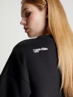 Calvin Klein Sweat-shirt Boyfriend Imprimé -Pas Cher Calvin Klein Magasin J20J221940 BEH alternate3
